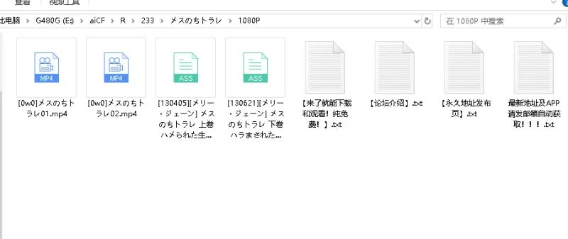 [自行打包]+1080P/4K60FPS+メスのちトラレ+12合集+[2V+4.25G][百度盘]